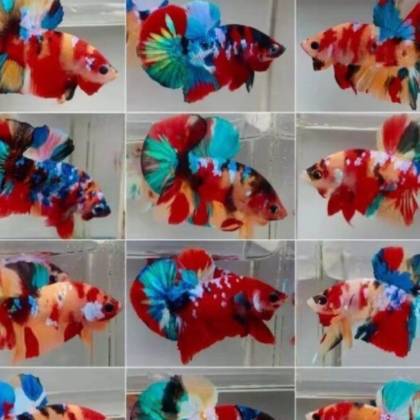 Cupang plakat multicolor grade A hiasan aquarium