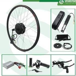 Komplit Full Set Ebike Kit Dinamo Motor Bldc 48V500W Sepeda Listrik Jeruji 36Hole
