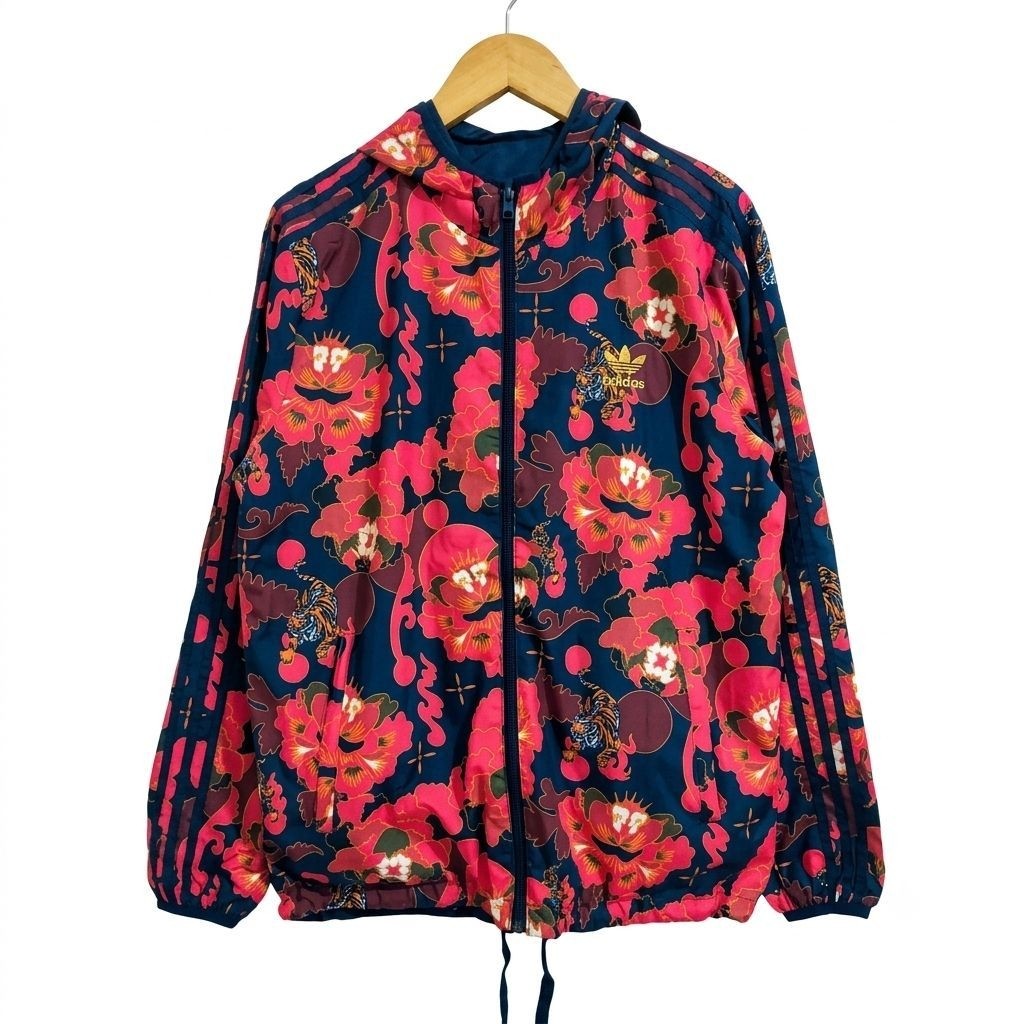 Jacket Adidas Chinese New Year Vintage Coat Reversible Jacket size L