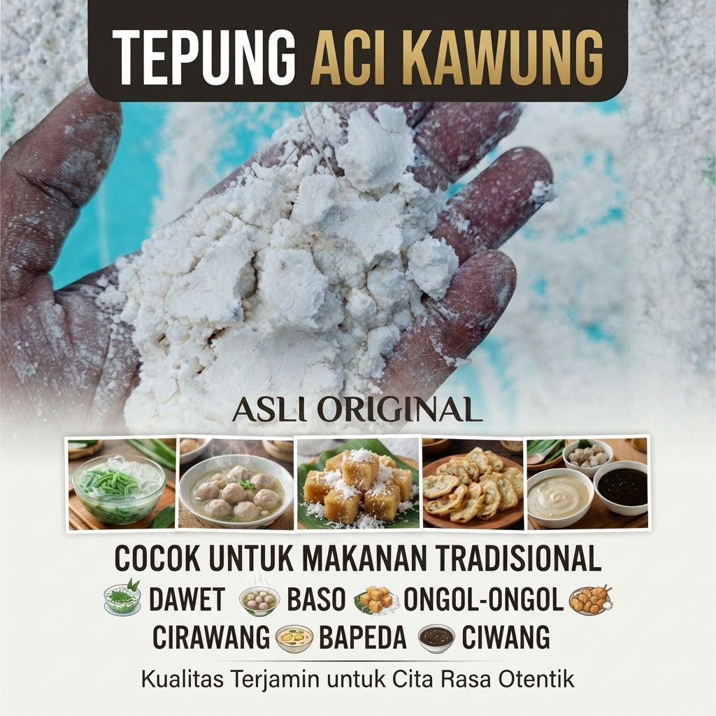 tepung Aci kawung/aren asli Garut dengan kualitas premium 1 kg