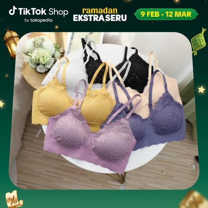 [VIMISU]BRASEAMLESS NYAMAN ANTI NYIPLAK Pink Bh Tipis Kemben Wanita Busa Original