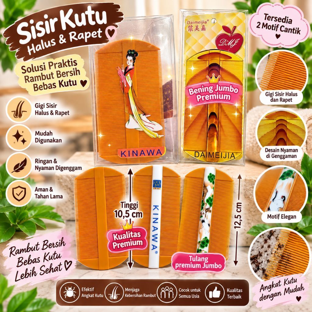 SRIT KUTU PLASTIK KINAWA KUALITAS BAGUS DAN BIASA JUMBO / sisir kutu plastik / serit kutu plastik