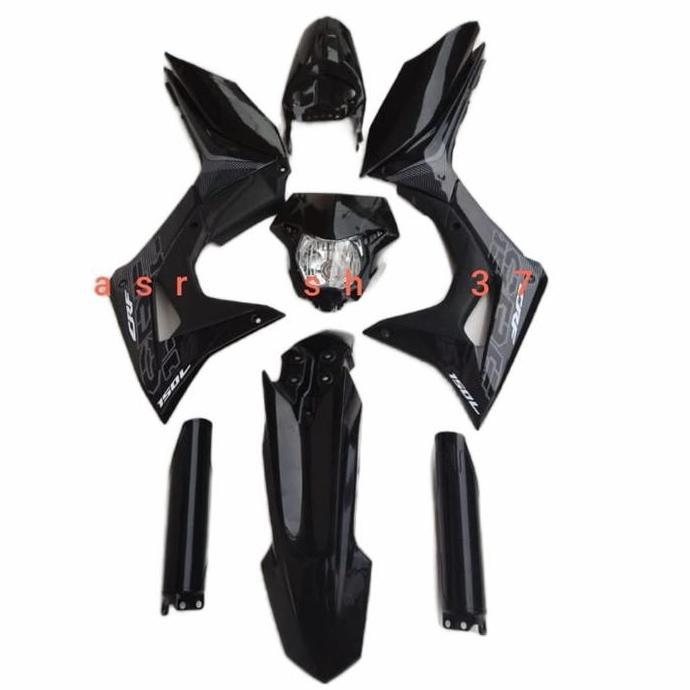 PREMIUM Body Motor CRF 150 L pnp smua tahun  Hitam List abu abu extrem 2020 Motorcycle Cover Body CR