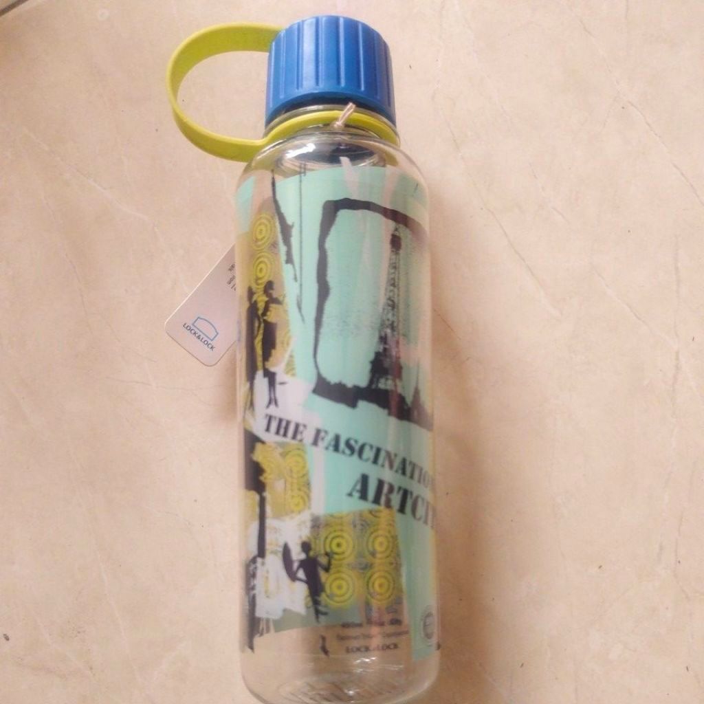 lock & lock bisfree drink wild flowers pattern bottle love train art city