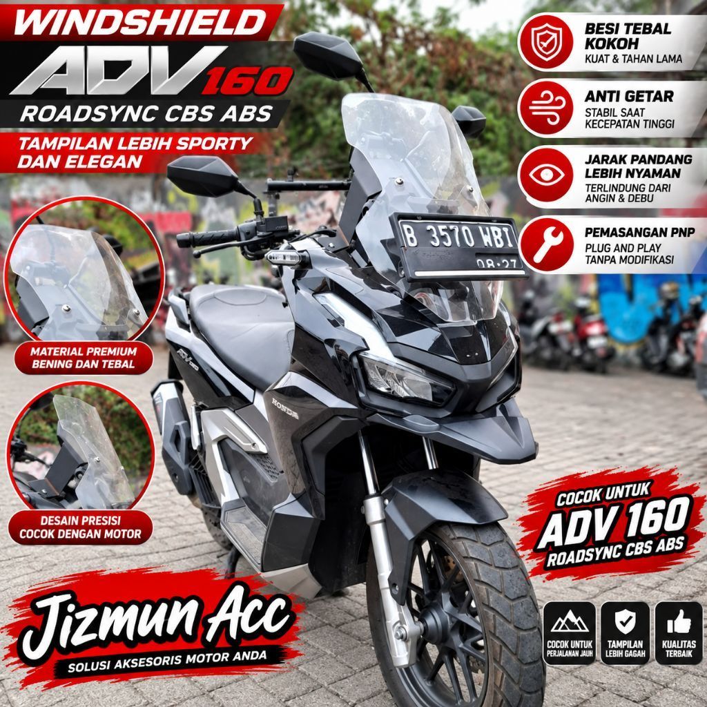 Visor Windshield Visor ADV 150 ADV 160  Pendek Model Standar Original