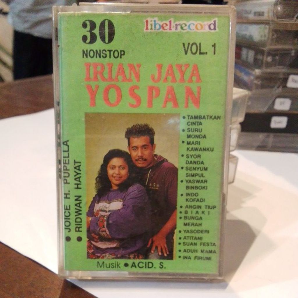 Kaset Pita 30 Nonstop Irian Jaya Yospan - Joice H. Pupella , Ridwan Hayat