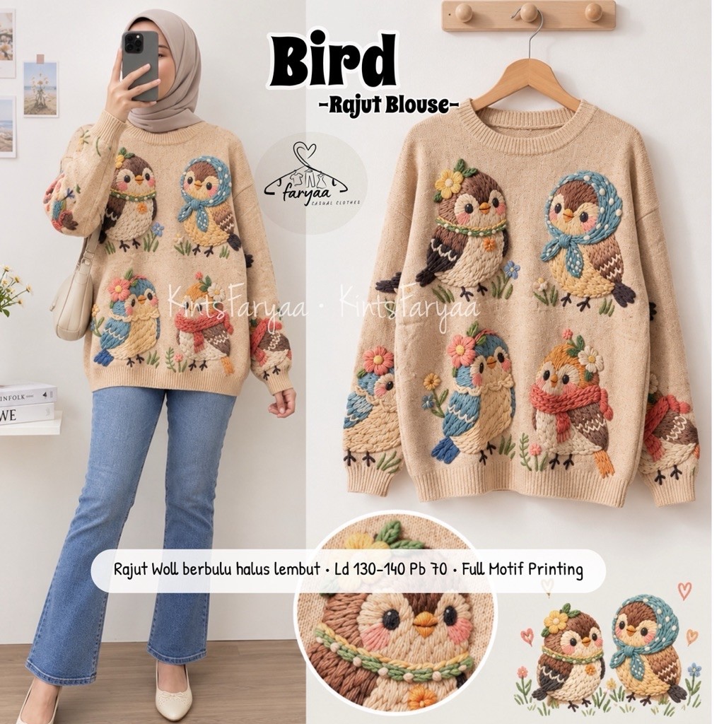 RAJUT BLOUSE / RAJUT OVERSIZE / RAJUT HALUS / BLOUSE CEWEK / ATASAN WANITA / RAJUT BKK
