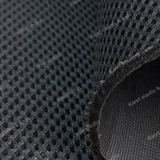 PREMIUM jala mesh double/kain jala double mesh/jala mesh sandwich hitam