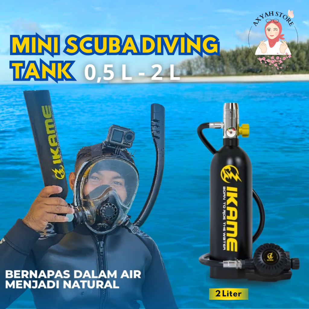 [ IKAME ] Diving Tank Alat Selam Snorkeling / Tabung Selam Mini / Mini Scuba Tank / Tabung Oksigen