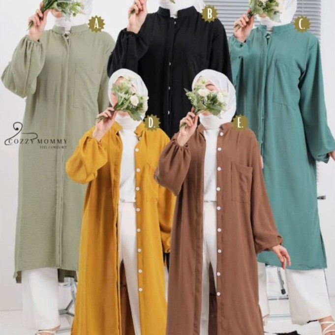 ready aliyah long tunik by cozzy mommy
