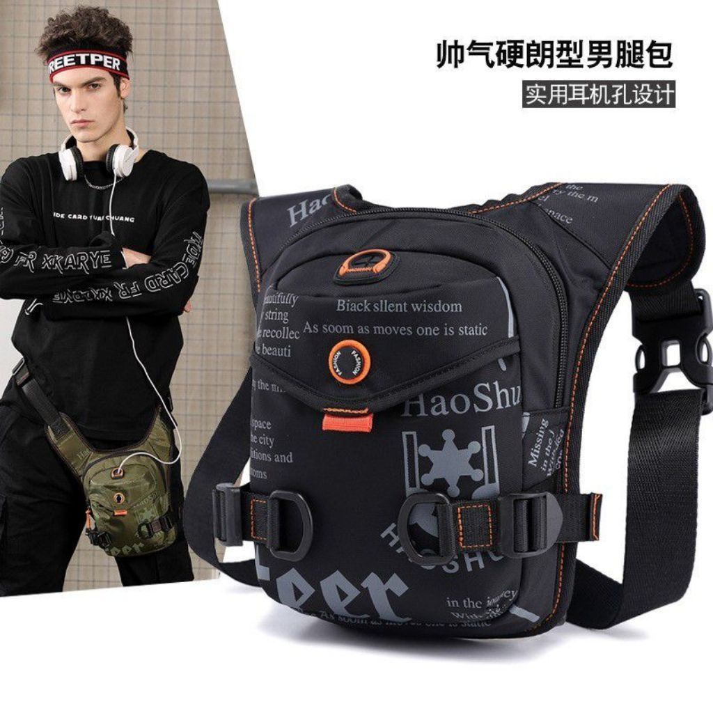 HAOSHUAI Tas Paha Tas Selempang Pria Anti Air Tracker
