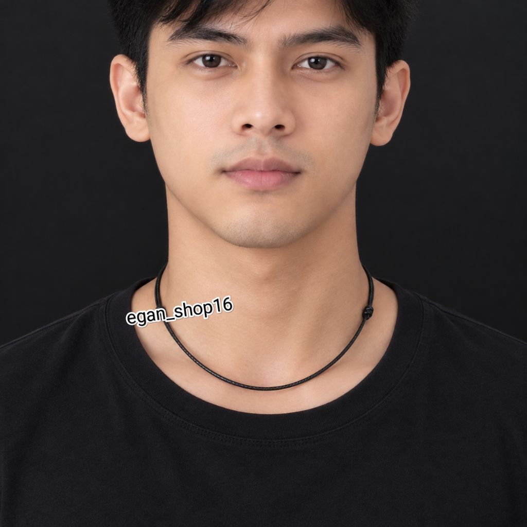 TALI HITAM KOREA KALUNG TALI BISA DIATUR OTOMATIS TALI HITAM KUAT