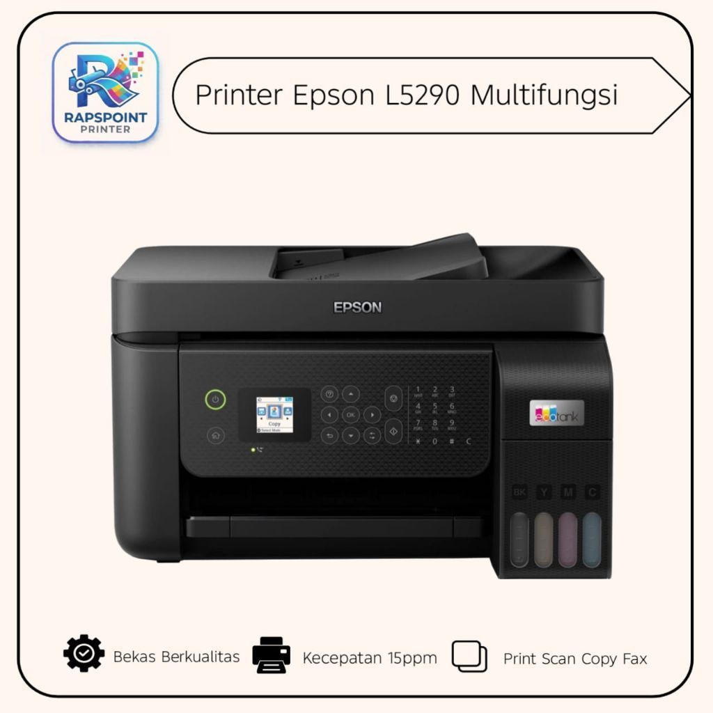 Printer Epson L5290 Wifi Print Scan Copy Fax Second Bergaransi