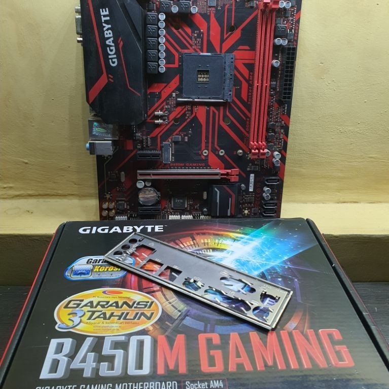 motherboard Gigabyte B450M Gaming Am4 untuk Ryzen series tag i3 i5 i7