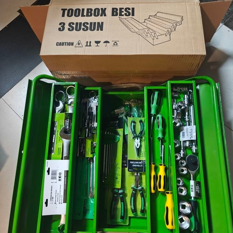 Tools Box Set 66 Pcs / Mechanic Tool Box Set 66 pcs ( box tiga susun isi Tools Full tekiro )