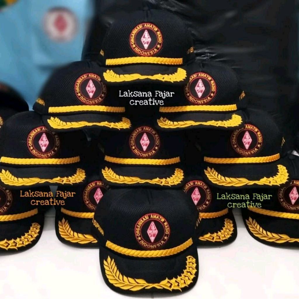 topi ORARI gratis bordir nama callsign