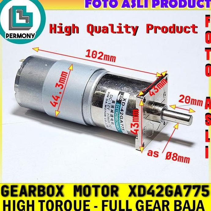 XD42GA775 MOTOR GEARBOX RS775 XD-GA775