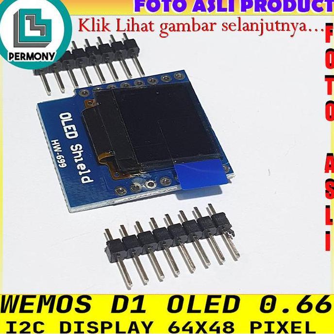 OLED 0.66 INCH I2C WEMOS D1 I2C 64X48