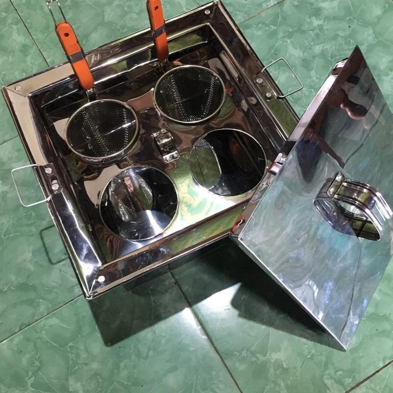 Dandang Tong Mie Ayam Kotak 4 Lubang Mie Kocok Alumunium DISKON
