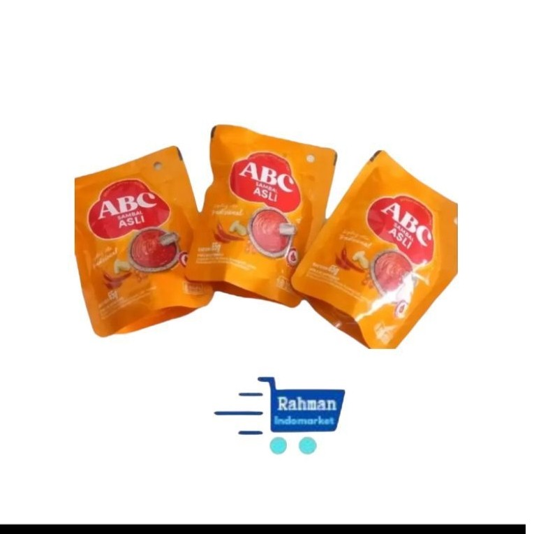 ABC SAMBAL ASLI Saus Sambal  65g Kemasan Pouch Praktis Cita Rasa Asli