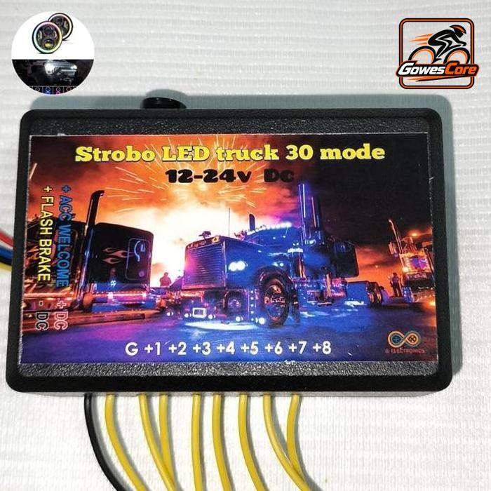 MODUL STROBO LAMPU KOLONG BAK TRUCK LED 30 MODE + FUNGSI REM KEDIP + FUNGSI WELCOME