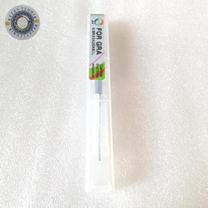 BALNOSE R 0.5 LONG NECK CARBIDE ENDMILL BALNOSE 1 MM JJ TOOL BARU ASLI