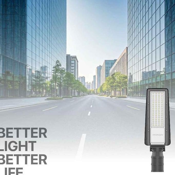 LAMPU TEMBAK JALAN PJU LED 50W WATT PHOTOCELL SENSOR CAHAYA OTOMATIS TAHAN AIR IP66 OUTDOOR LED STRE