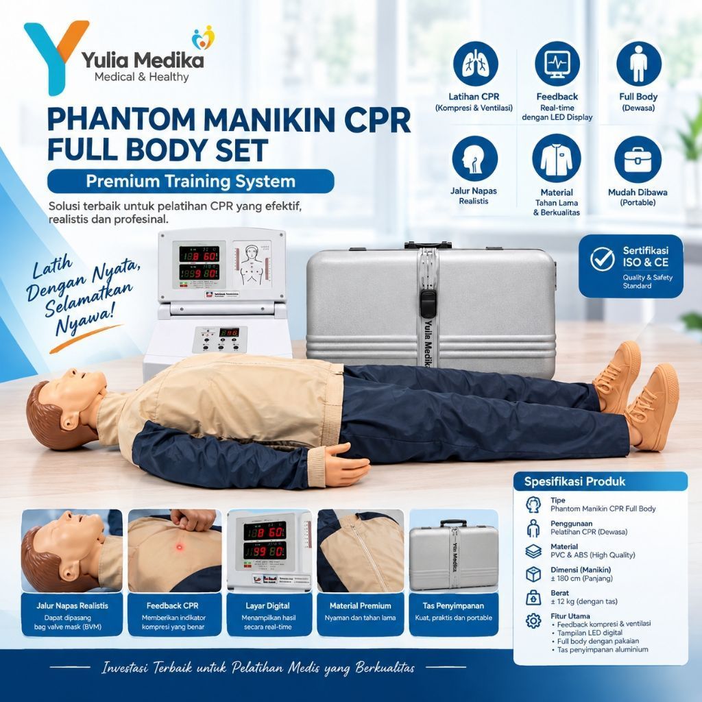 Phantom Manikin CPR Full Body / Phantom Manikin Pelatihan Full Body