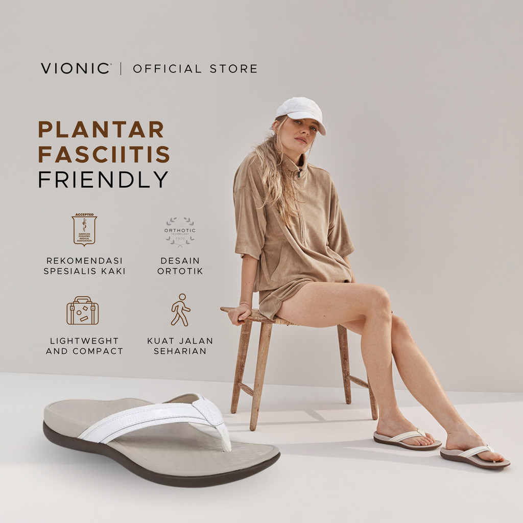 Vionic Tide White Sandal Wanita
