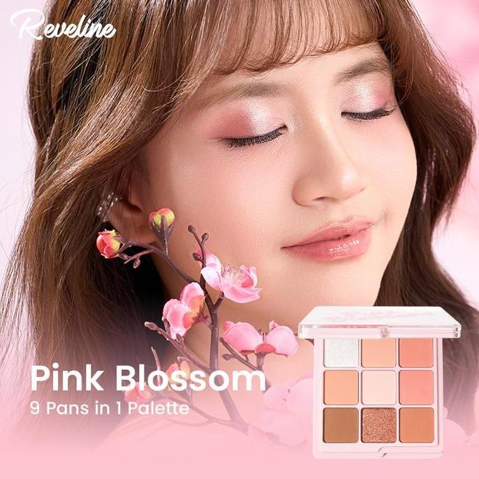 Chio- Reveline Eyeshadow Palette | Make Up Pallete Pink Blossom Peachy Brown Glitter Creamy