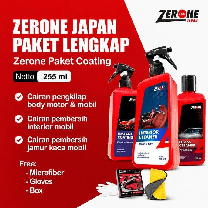 PREMIUM Paket Lengkap Perawatan mobil instan-Zerone Japan Paket Coating