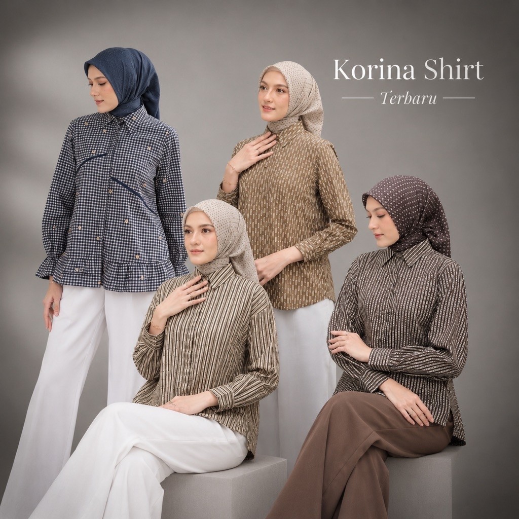 KORINA - ATASAN KEMEJA KORINA TERBARU
