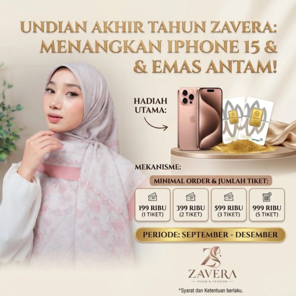 SPESIAL PROMO 99 HIJAB INSTAN JISO KAOS BERHADIAH EMAS 1GR EMAS ANTAM DAN IPHONE 15 PRO