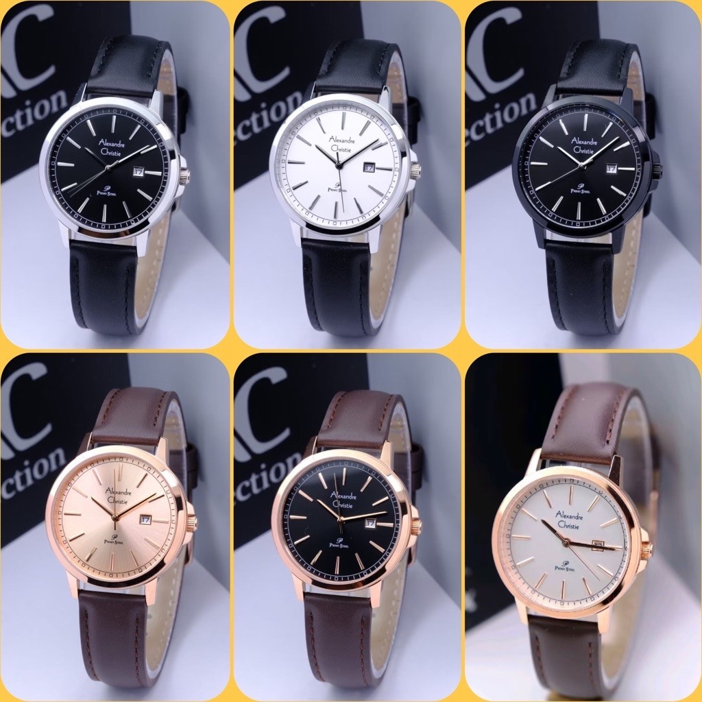 JAM TANGAN WANITA ALEXANDRE CHRISTIE AC 1014 LD / AC1014 / 1014 KULIT ORIGINAL