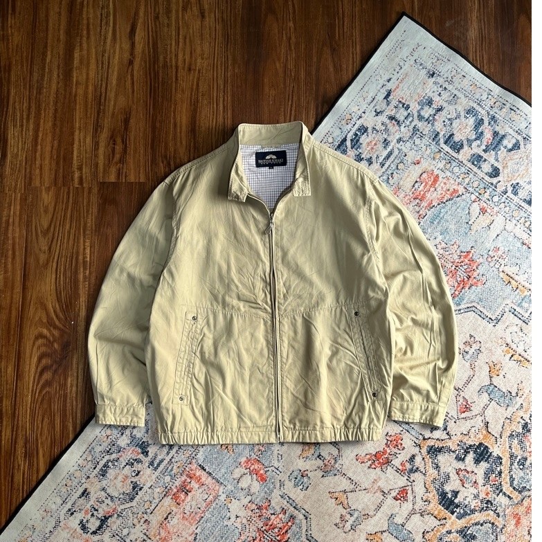 Vintage British Khaki Cotton Canvas Work Jacket