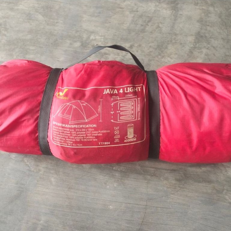 Tenda Camping 4P Tendaki Java 4 Light Bekas Seperti Baru