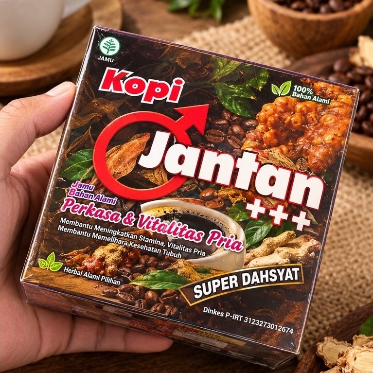 10 Sachet Kopi Herbal Ginseng Jantan untuk Pria Dewasa