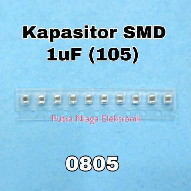 KAPASITOR SMD 0805 1UF 50V CAPACITOR NON POLAR 105