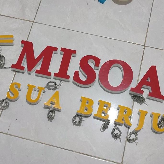 HURUF / ANGKA 3D LETTER TIMBUL AKRILIK TANPA LAMPU