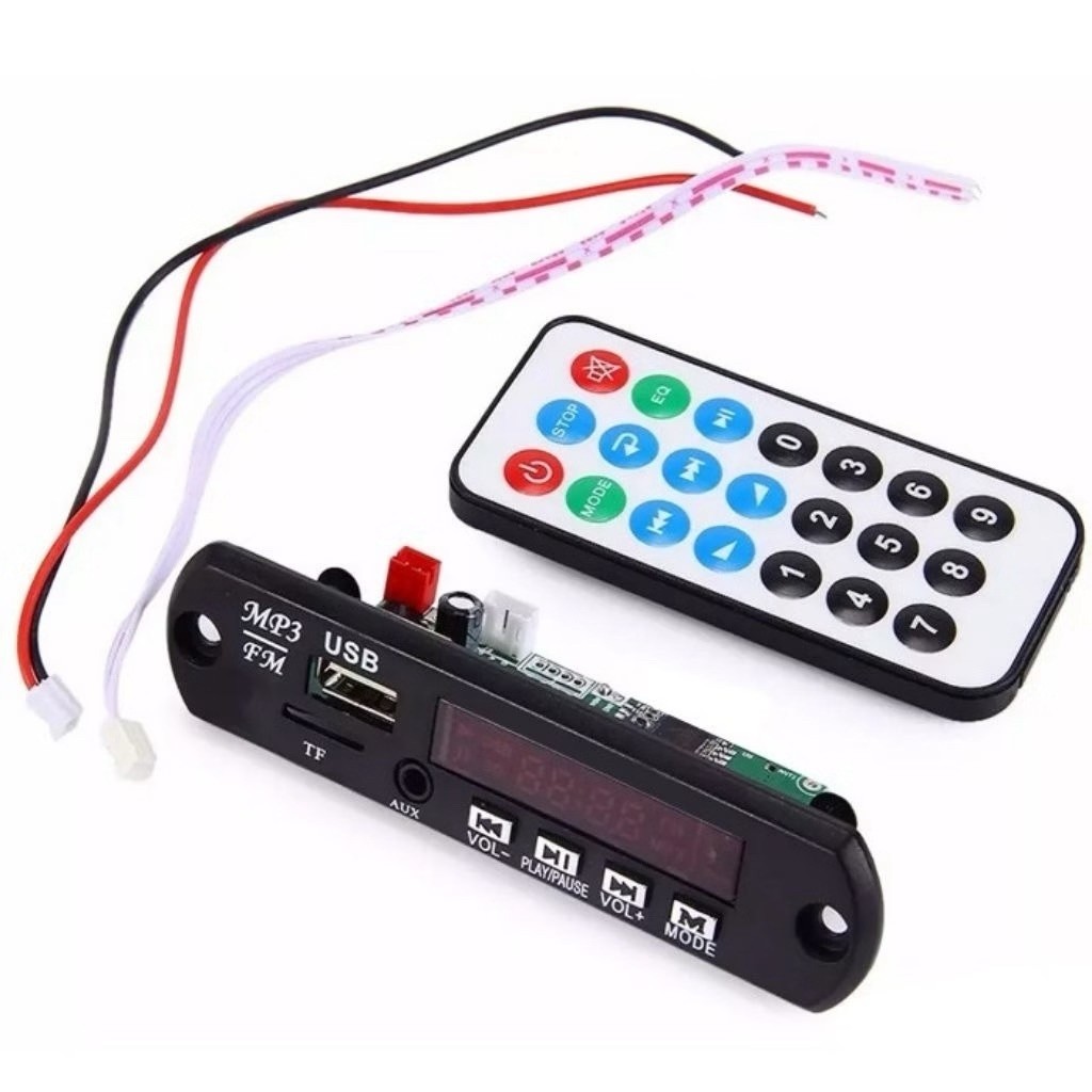 Modul MP3 Bluetooth 12V - Mendukung USB, MicroSD, dan AUX