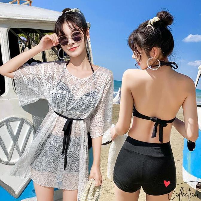 Bikini Pantai Set Sexy Jaring Baju Renang Wanita Korea Swimsuit Import
