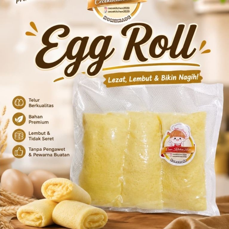 Egg Roll Homemade / Bento Frozen Food / Egg Chicken Roll / Egg Roll Premium