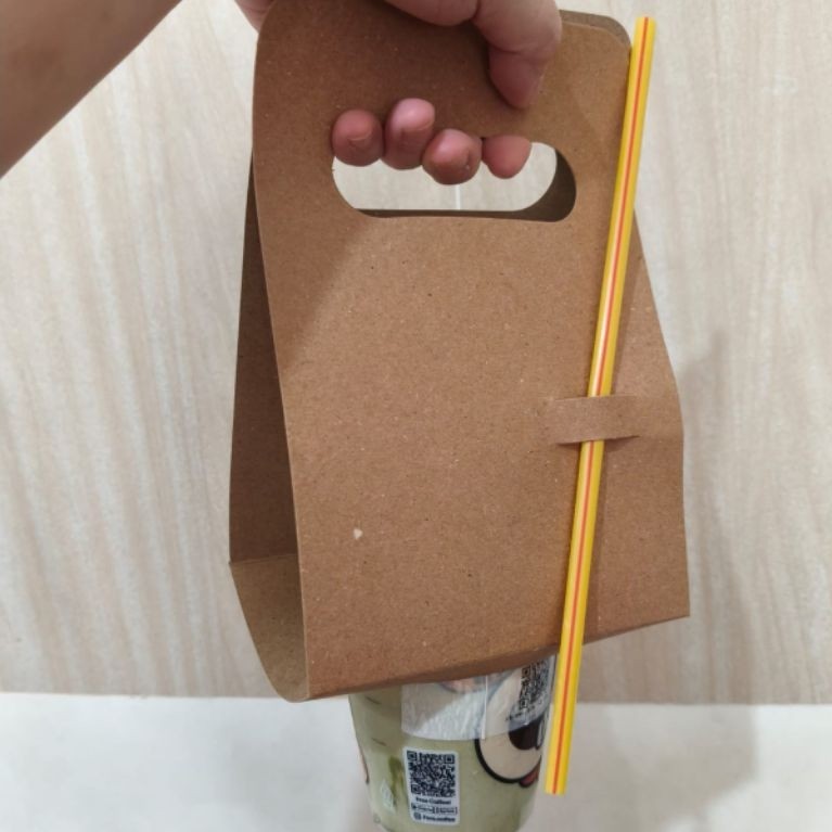 Paper Cup Holder Craft Single Penyangga Gelas / Cup Holder Kertas
