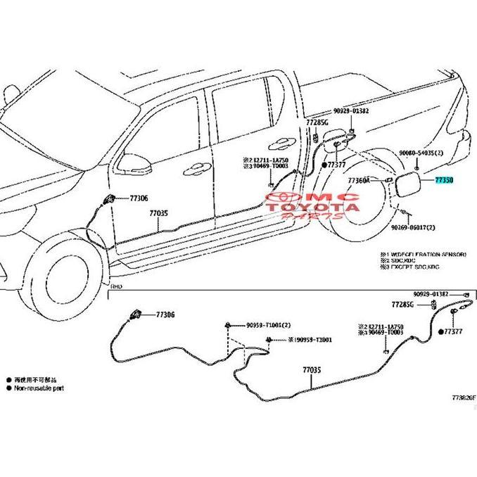 Promo Plat Tutup / Cover Tangki Bensin Toyota Hilux 77350-KK020 Diskon
