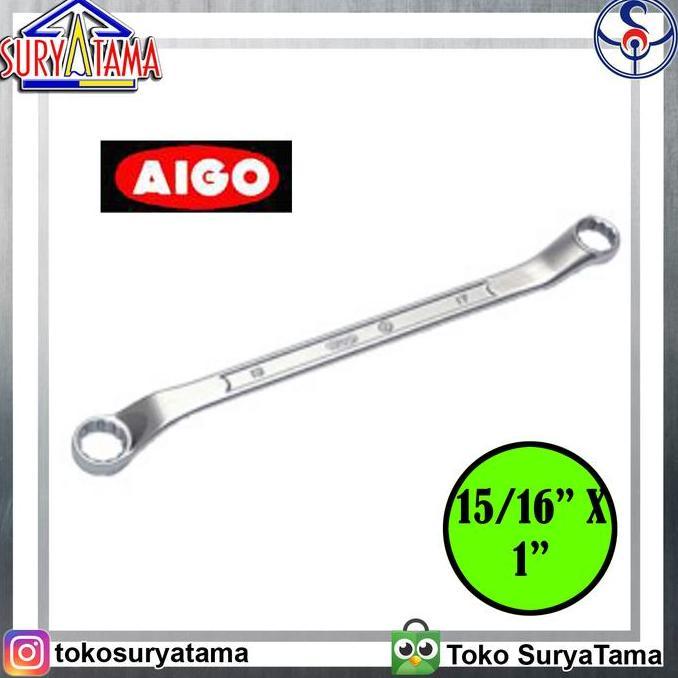 Kualitas terbaik] KUNCI RING INCH 15/16" x 1" AIGO TOOLS