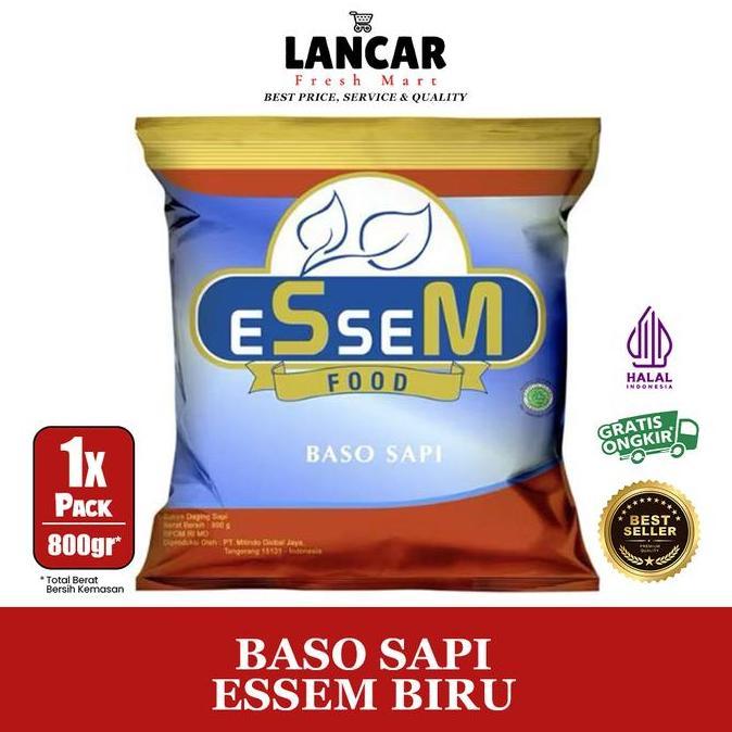 Food- Bakso Sapi Essem Biru / Bakso Essem Biru Isi 50Pcs