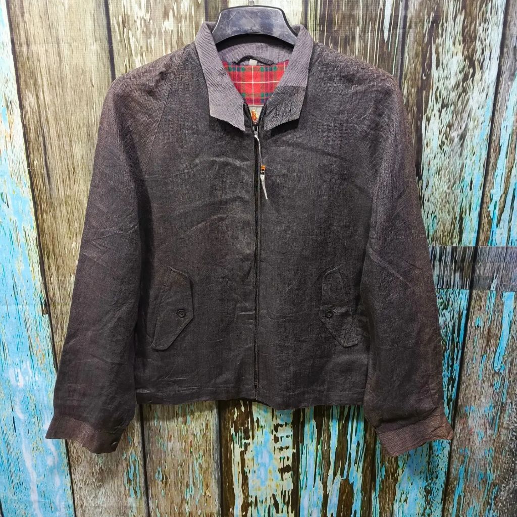 jaket harington vintage BARACUTA tebal polos size M casual bagus ORIGINAL