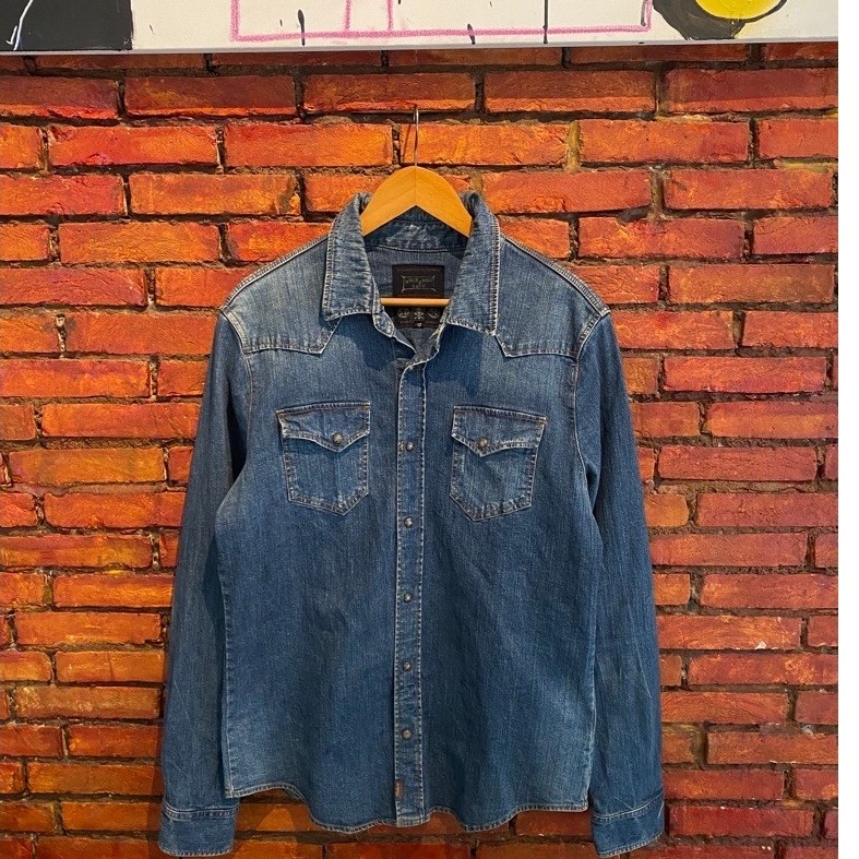 kemeja buckaroo western denim