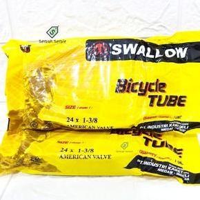 Promo BAN DALAM SEPEDA 24X1 3/8 SWALLOW AV DELI TIRE CITY BIKE JENGKI BALAP 24 X 24X 1 3 PER 8 CTB P