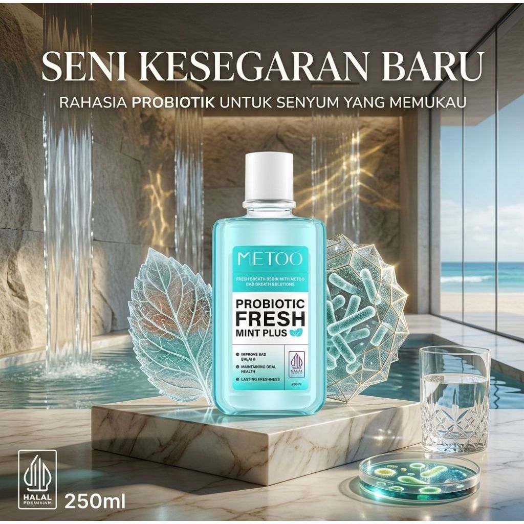 MeToo Mouthwash Fresh Mint Plus 250ml Non-Alcohol